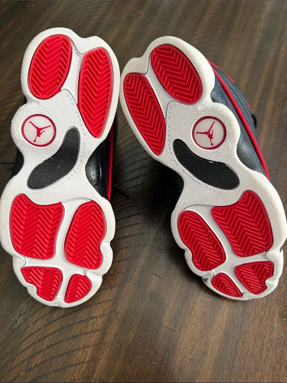Kids Air Jordan Black and Red Basketball Sneakers size 2.5y